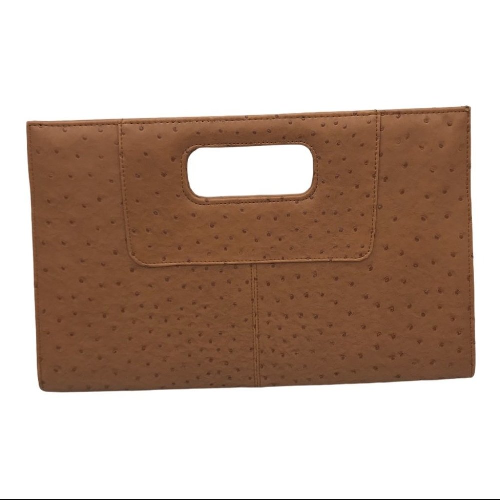 Cato Faux Ostrich Leather Clutch Bag NWOT